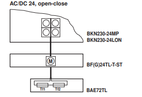 Электрическое подключение BF24TL-T-ST 